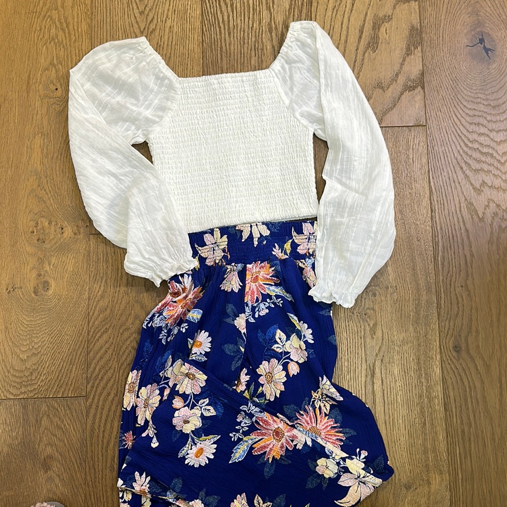 O’Neill Wide Leg Pants and Smocked Top